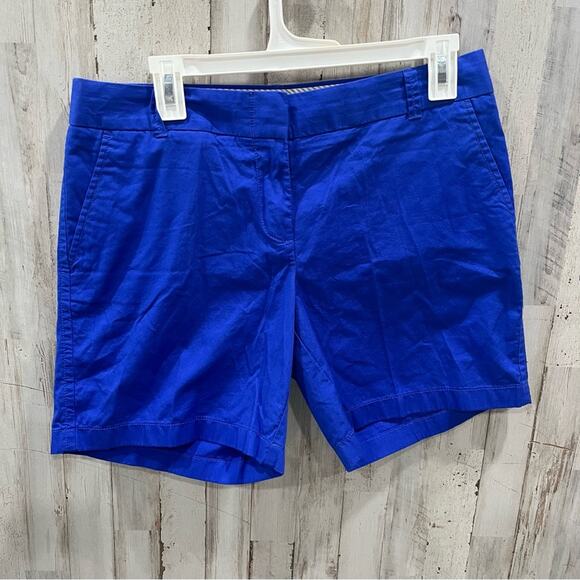 JCrew Factory Royal Blue 7” Broken In Chino Shorts Preppy 78539 - Picture 1 of 6